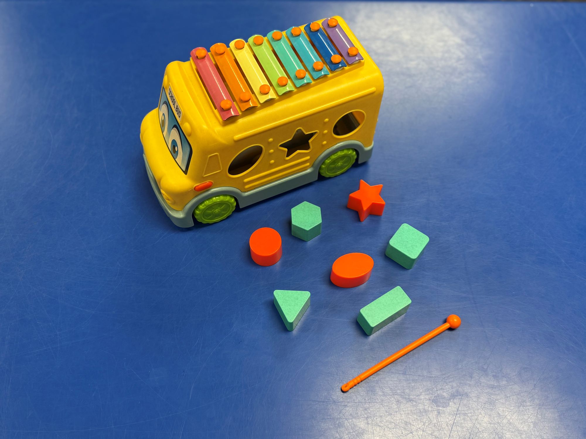 School Bus Shape Sorter and Xylophone