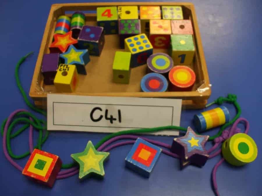 Number Shape Lacing Beads