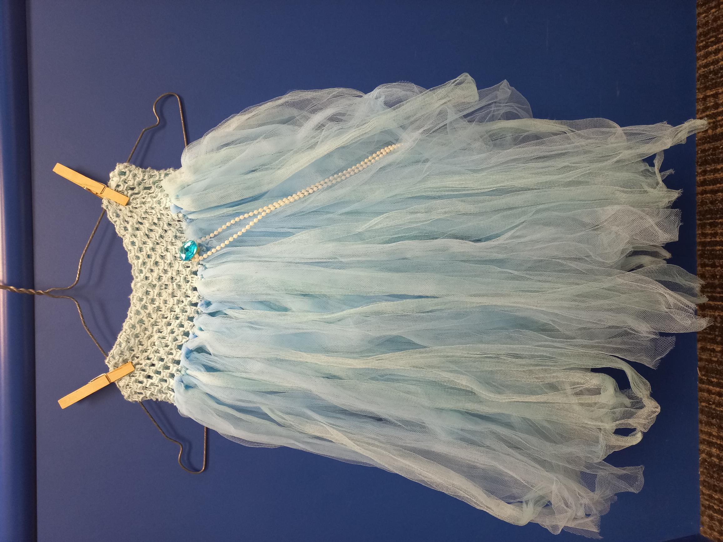 Blue tulle skirt