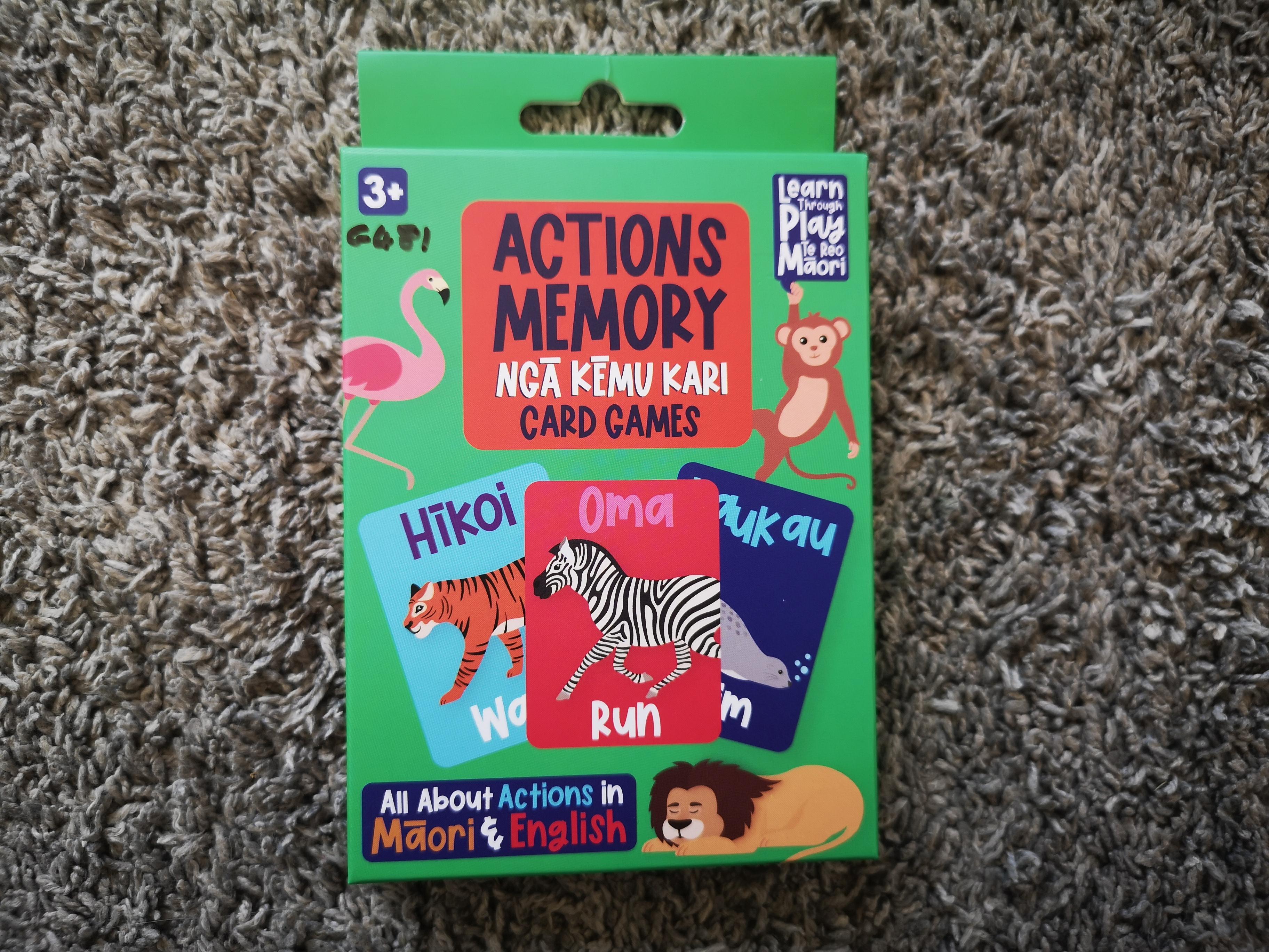 Te Reo Māori Memory Card Game - Actions